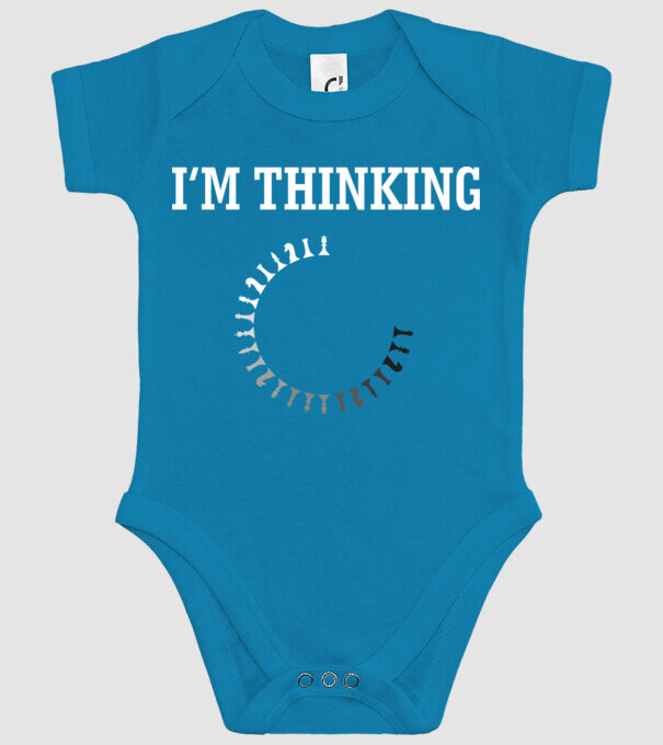 Im thinking model turcoaz pe tricou