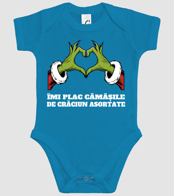 Îmi plac cămășile de crăciun asortate negru model turcoaz pe tricou