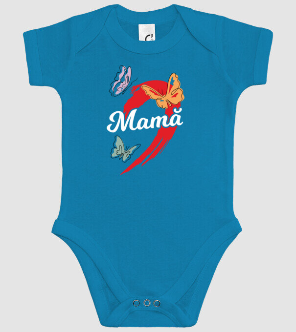 Mamă model turcoaz pe tricou