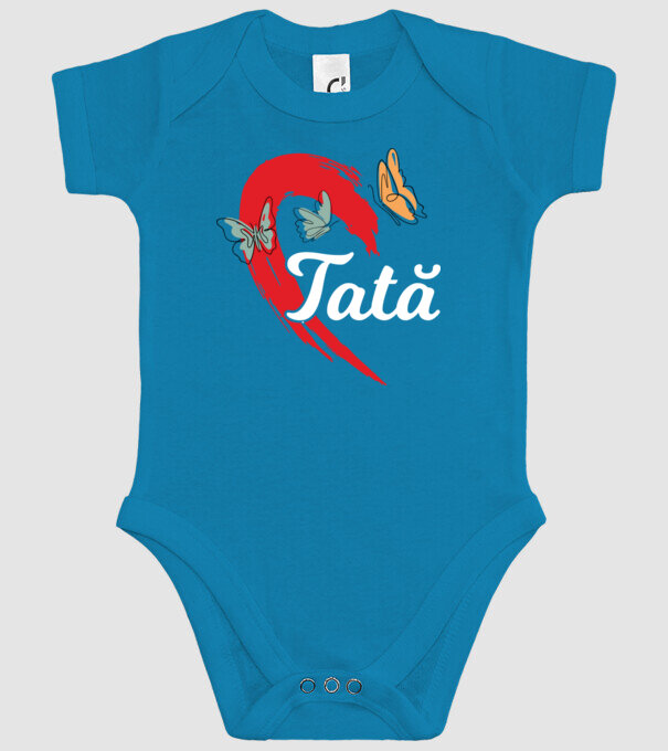 Tată model turcoaz pe tricou