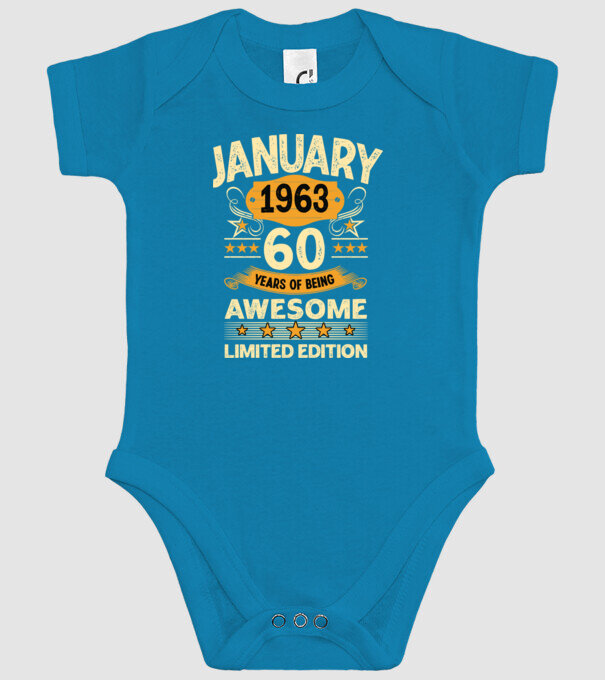 January 1963 60 years of being limited edition model turcoaz pe tricou