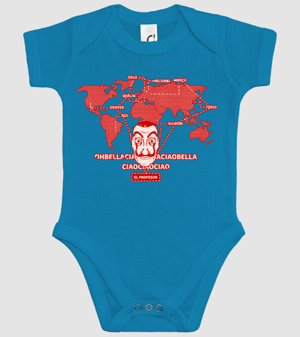 la casa de papel map model turcoaz pe tricou