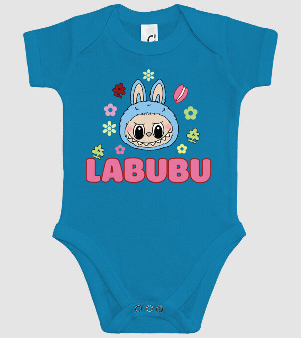 Labubu model turcoaz pe tricou