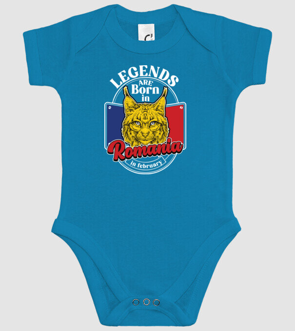 Legends are born in România february model turcoaz pe tricou