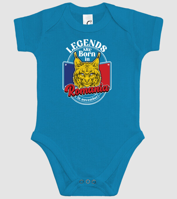Legends are born in România november model turcoaz pe tricou