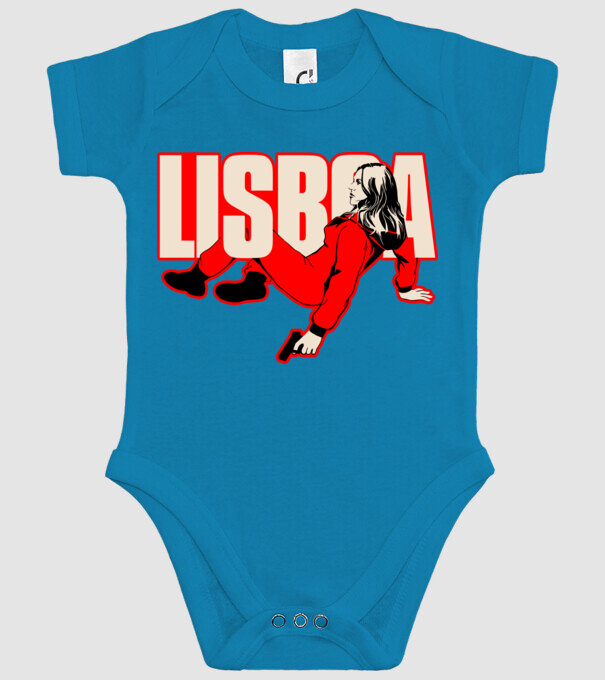 lisboa la casa de papel model turcoaz pe tricou