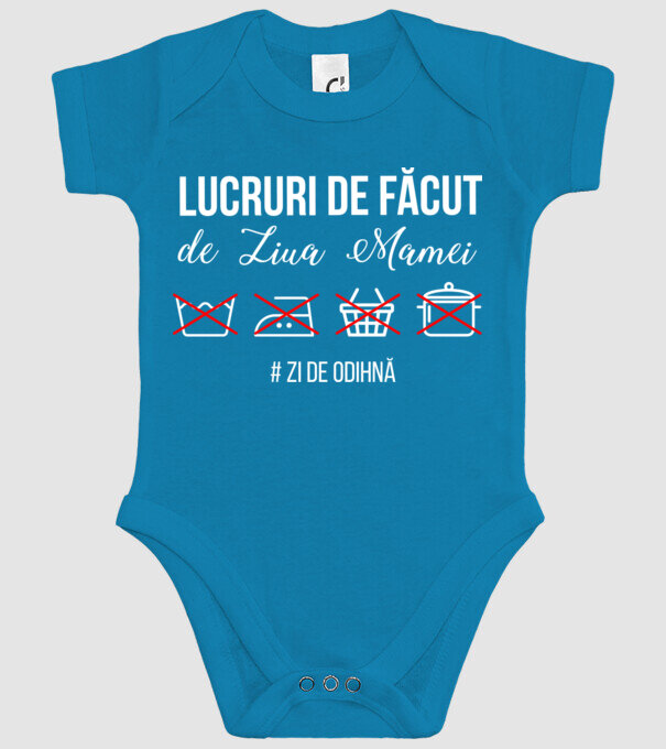 Lucruri de făcut de Ziua Mamei - # zi de odihnă model turcoaz pe tricou