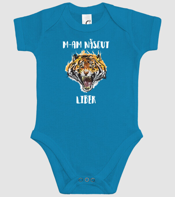 m-am născut liber model turcoaz pe tricou