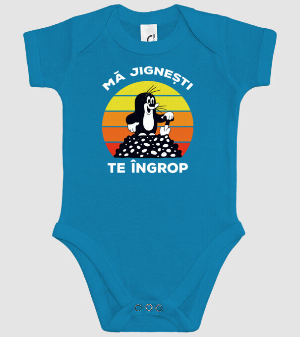 mă jignești, te îngrop model turcoaz pe tricou