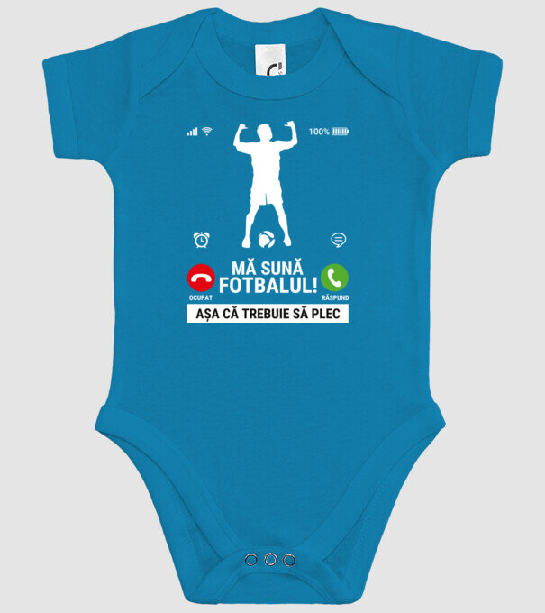 Mă sună fotbalul model turcoaz pe tricou