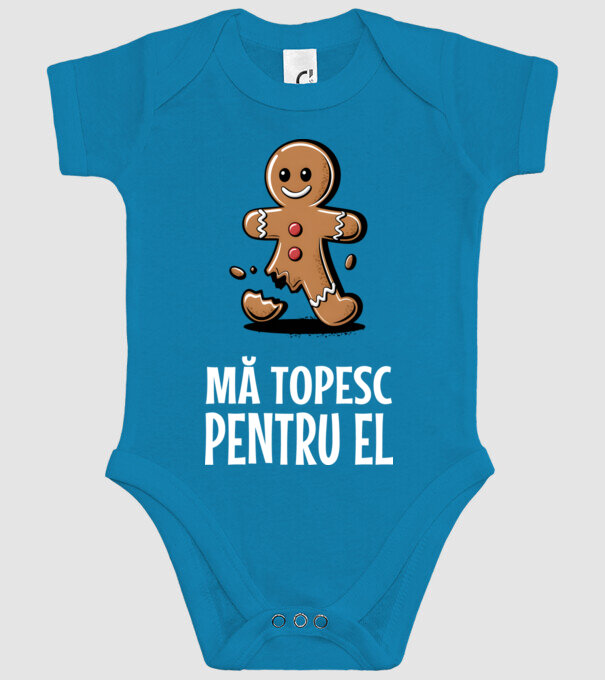 Mă topesc pentru el Negru model turcoaz pe tricou