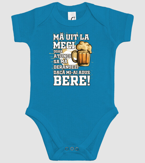 Mă uit la meci model turcoaz pe tricou