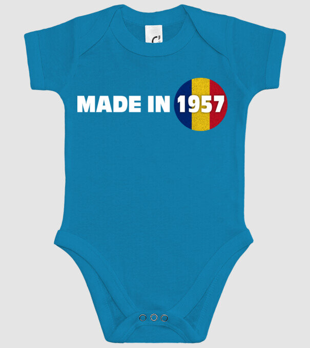 made in 1957 retro vintage model turcoaz pe tricou