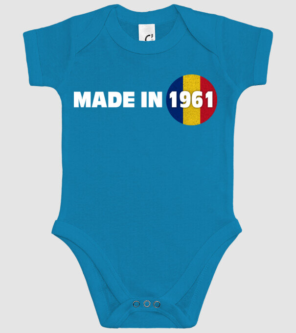 made in 1961 retro vintage model turcoaz pe tricou