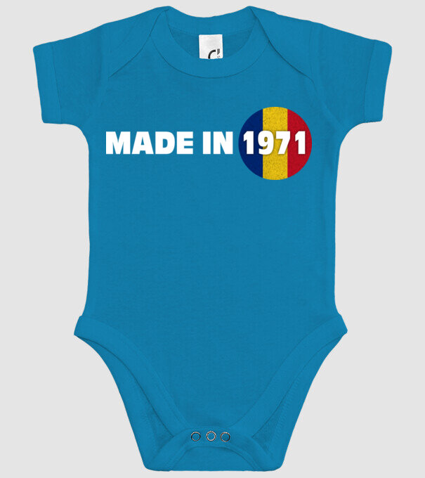 made in 1971 retro vintage model turcoaz pe tricou