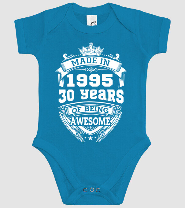 Made in awesome 1995 model turcoaz pe tricou