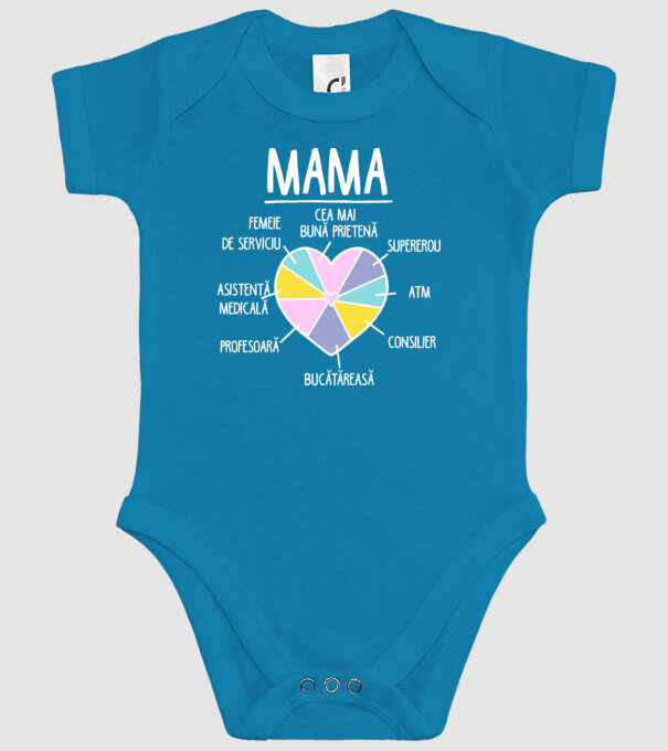 Mama cea mai bună prietenă, supererou model turcoaz pe tricou
