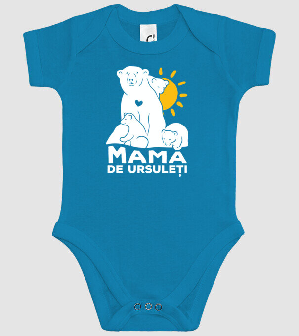 Minunată mamă de ursuleți model turcoaz pe tricou