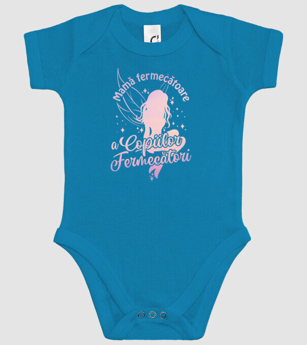 Mamă fermecătoare a copiilor fermecători model turcoaz pe tricou