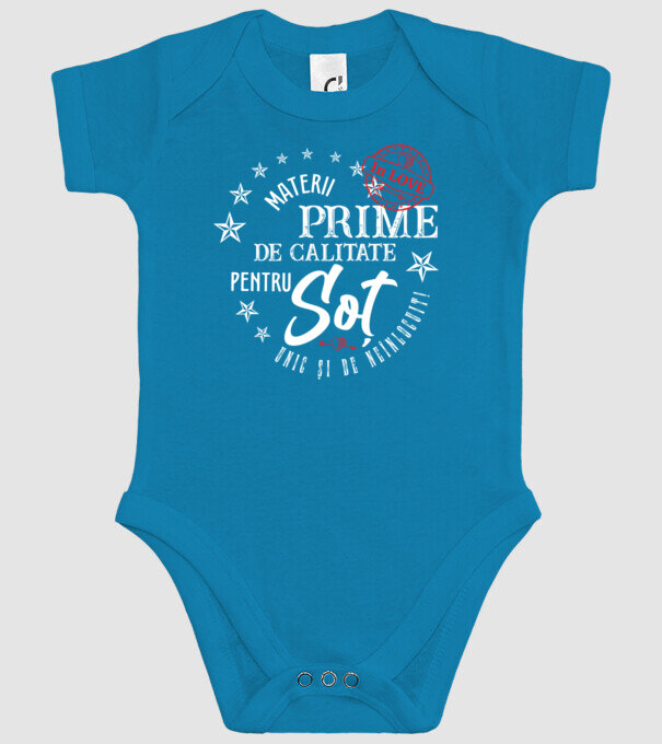 Materii prime de calitate pentru soț model turcoaz pe tricou