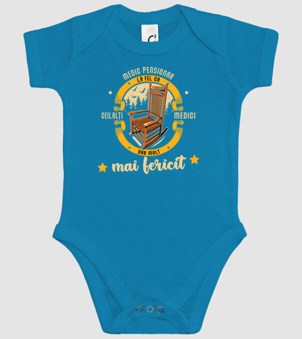 MEDIC pensionar - la fel ca ceilalți medici, dar mult mai fericit model turcoaz pe tricou