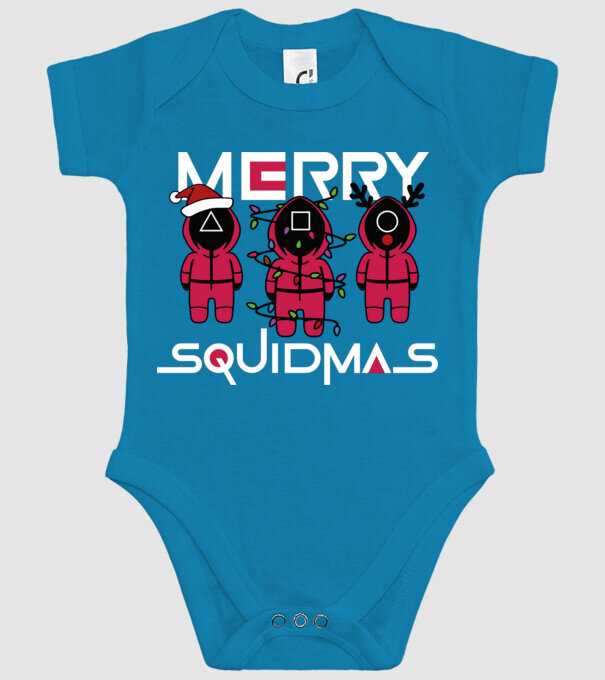 Merry squidmas model turcoaz pe tricou