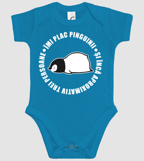 Îmi plac pinguinii - și încă aproximativ trei persoane model turcoaz pe tricou
