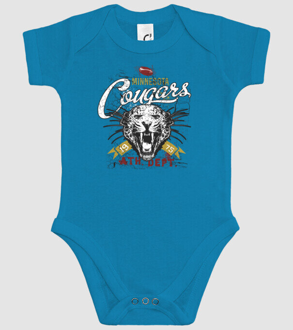 Minesota Cougars  TEXTURED model turcoaz pe tricou
