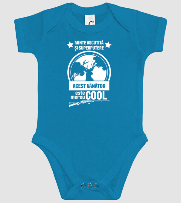 minte ascuțită și superputere acest vânător este mereu cool model turcoaz pe tricou