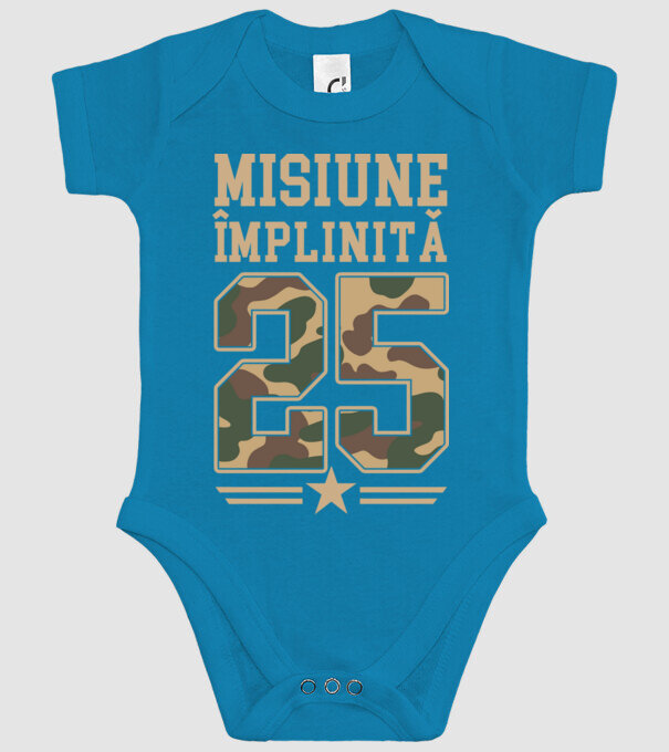 Misiune împlinită 25 model turcoaz pe tricou