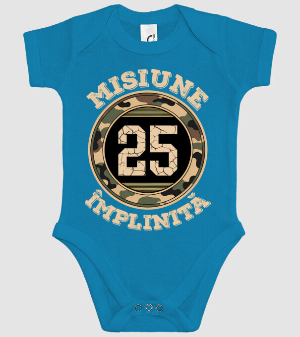 Misiune împlinită 25 model turcoaz pe tricou