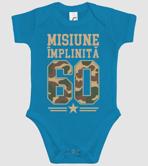 Misiune împlinită 60 model turcoaz pe tricou