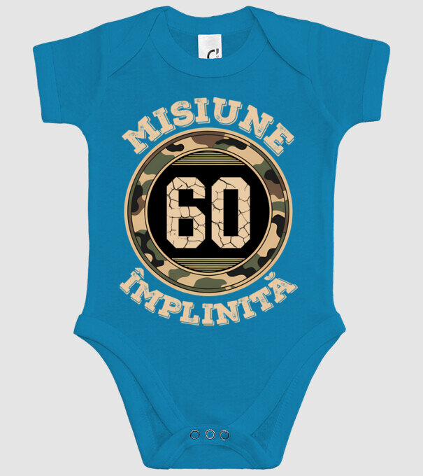 Misiune împlinită 60 model turcoaz pe tricou