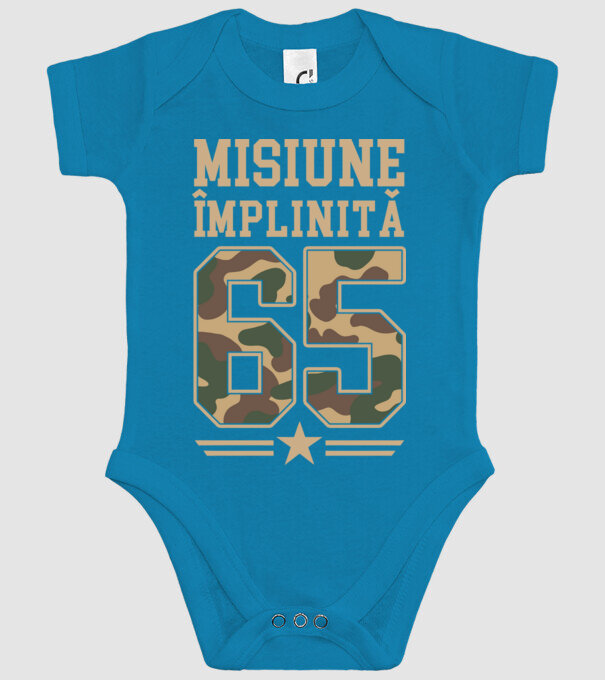 Misiune împlinită 65 model turcoaz pe tricou
