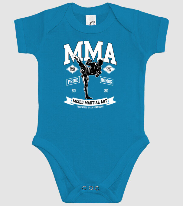 MMA model turcoaz pe tricou