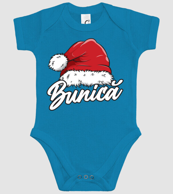 bunică Santa Hat model turcoaz pe tricou