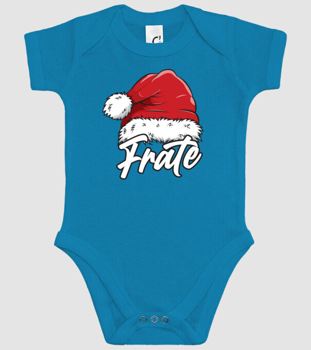 frate Santa Hat model turcoaz pe tricou