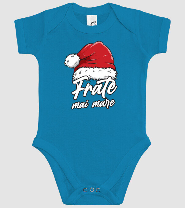frate mai mare Santa Hat model turcoaz pe tricou