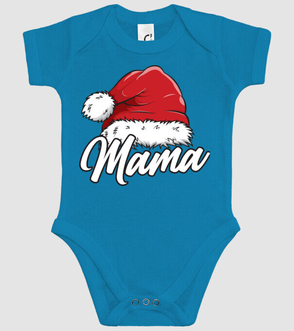 mama Santa Hat model turcoaz pe tricou