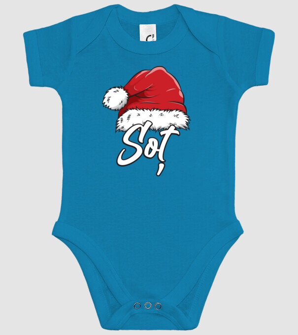 soț Santa Hat model turcoaz pe tricou