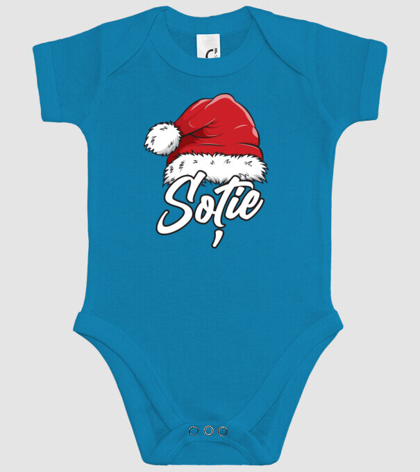 soție Santa Hat model turcoaz pe tricou