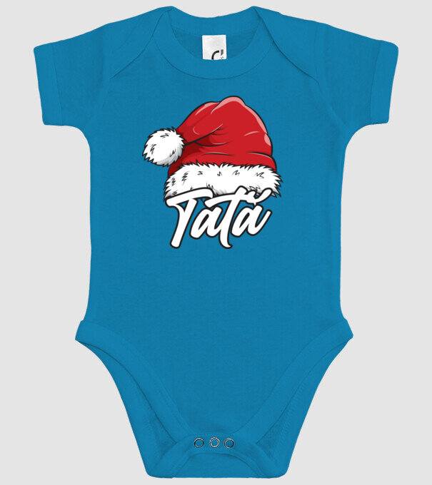 tată Santa Hat model turcoaz pe tricou