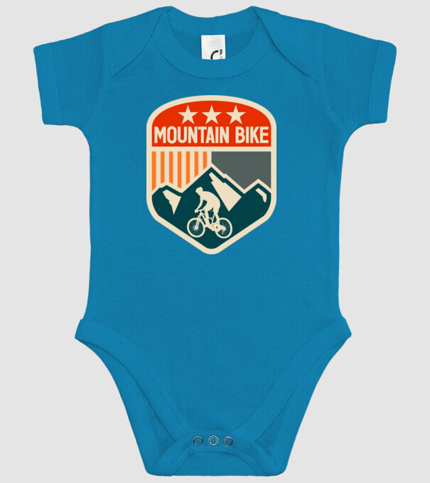 Mountain Bike model turcoaz pe tricou