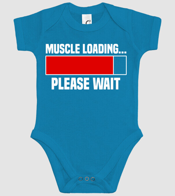 Muscle loading model turcoaz pe tricou