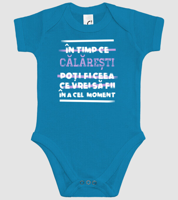 în timp ce călărești poți fi ceea ce vrei să fii - în acel moment model turcoaz pe tricou