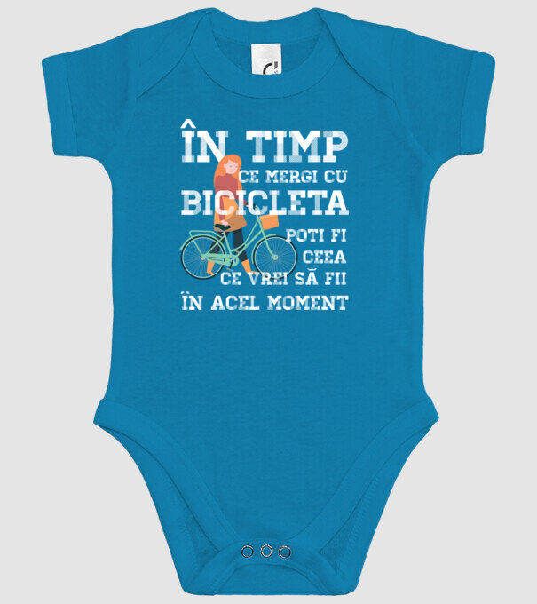 în timp ce mergi cu bicicleta poți fi ceea ce vrei să fii - în acel moment model turcoaz pe tricou