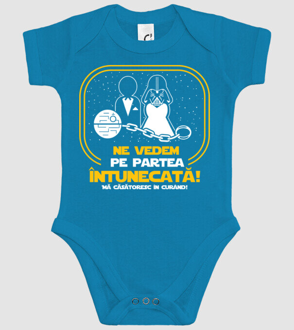 Ne vedem pe partea întunecată model turcoaz pe tricou