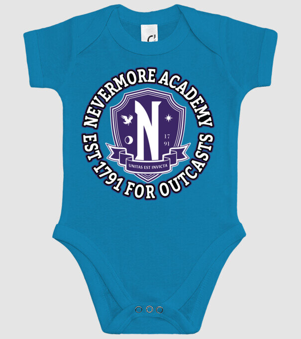 Nevermore academy model turcoaz pe tricou
