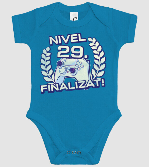 Nivel 29 finalizat! model turcoaz pe tricou