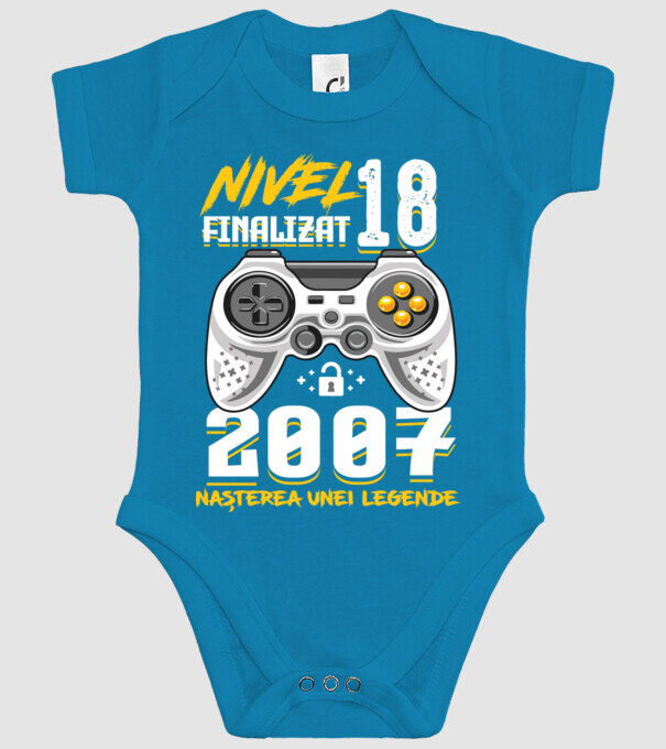 Nivel Finalizat 18 model turcoaz pe tricou